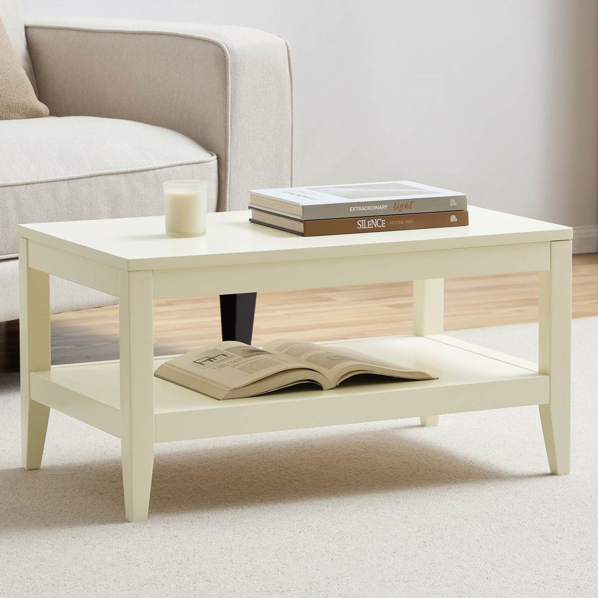 Poppy Coffee Table - Cream – Feather & Black