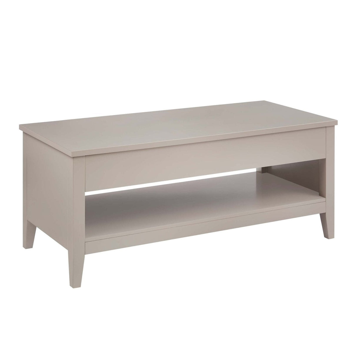 Poppy Coffee Table Feather & Black Desk - Pebble