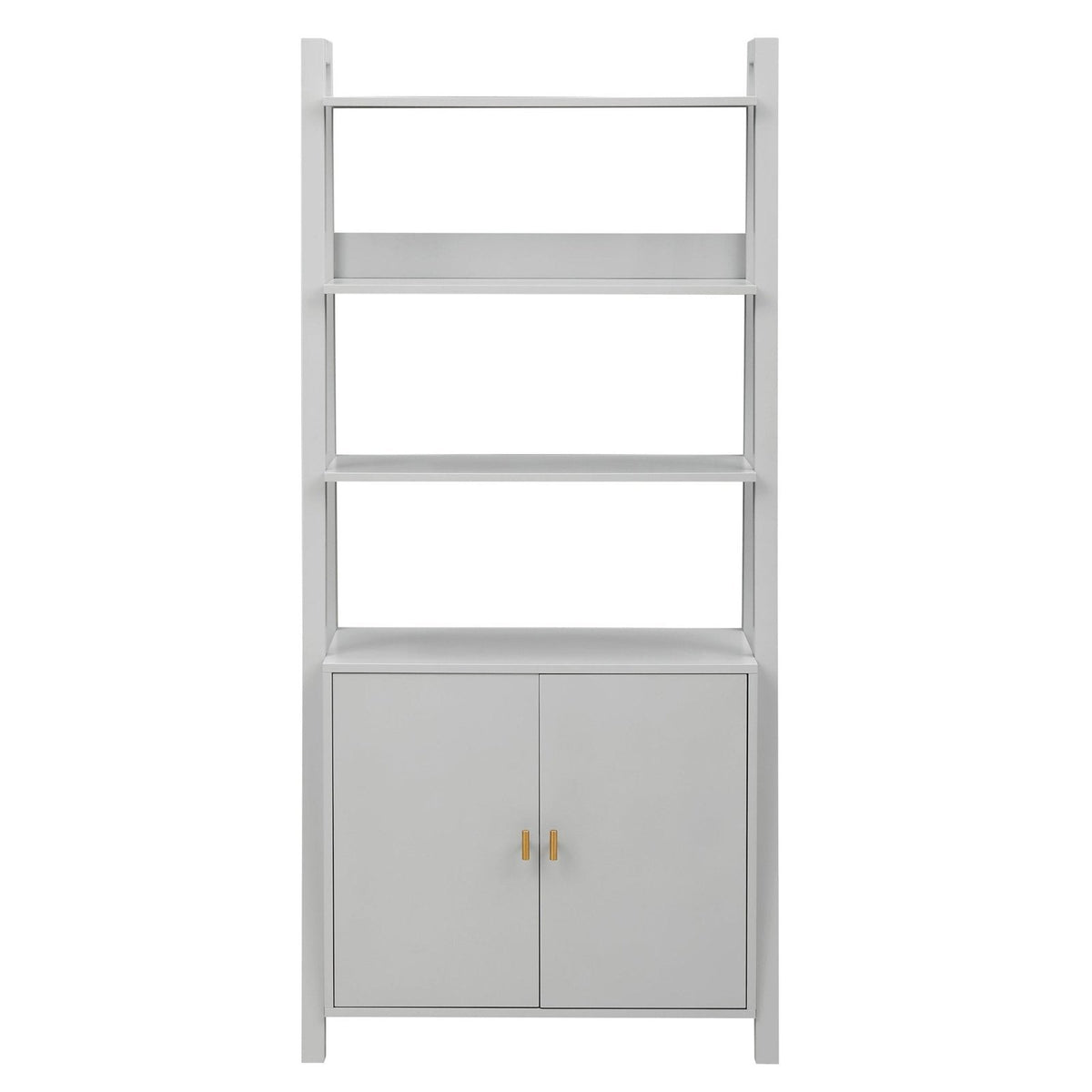 Poppy Hallway Shelf Black & Feather with Cupboard - Grey