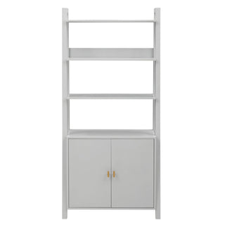 Poppy Hallway Shelf Black & Feather with Cupboard - Grey