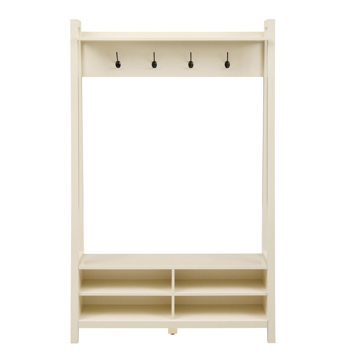 Poppy Hallway Shelf with Hooks - Cream – Black & Feather
