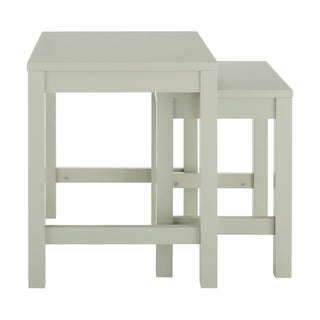 Poppy Nesting Side Feather & Black Table - Sage Green