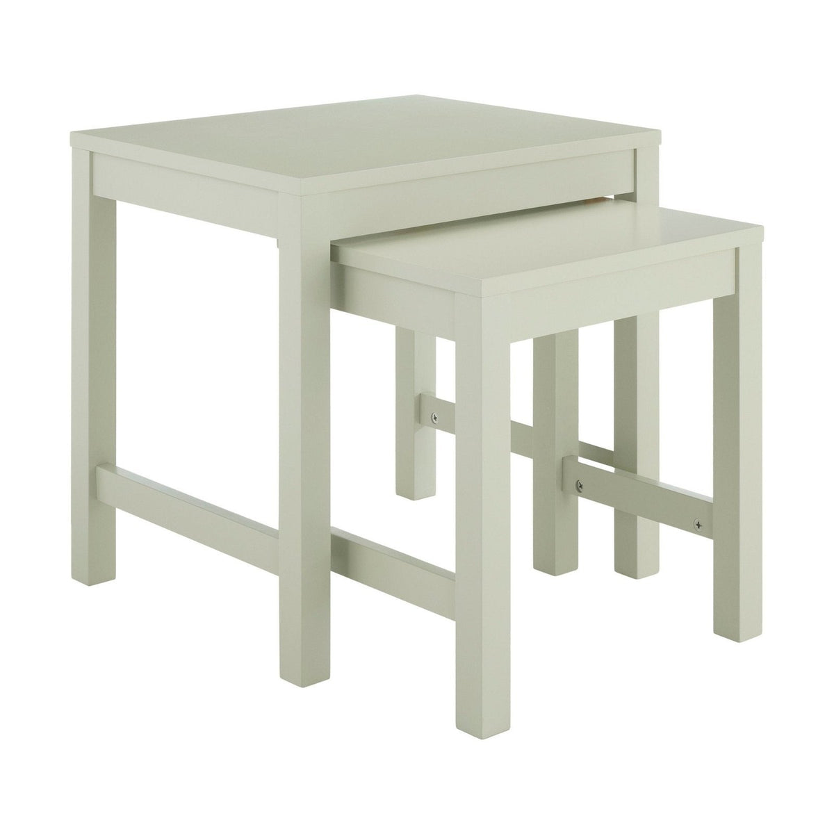 Poppy Nesting Side Feather & Black Table - Sage Green