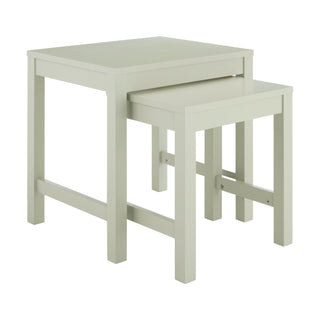 Poppy Nesting Side Feather & Black Table - Sage Green