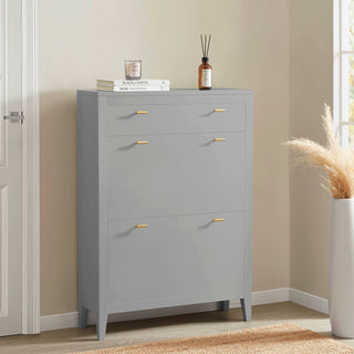 Poppy Shoe Black & Feather Cabinet - Grey
