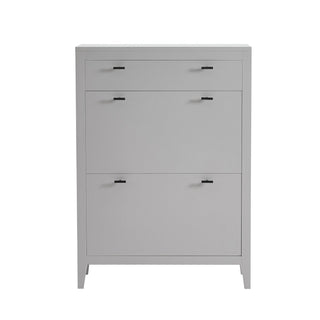 Poppy Shoe Black & Feather Cabinet - Grey