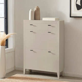 Poppy Shoe Black & Feather Cabinet - Pebble