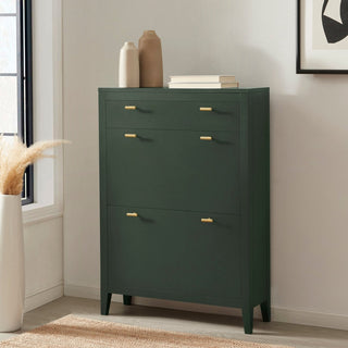 Poppy Shoe Cabinet - Forest Green – Feather & Black