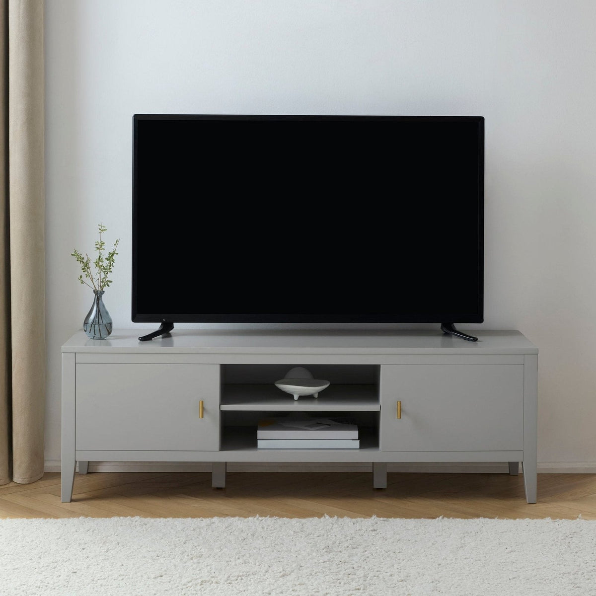 Poppy TV Unit - Grey – Feather & Black