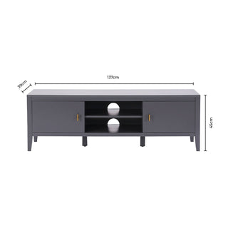 Poppy TV Unit - Grey – Feather & Black