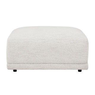 Porto Pouffe Feather & Black - Boucle Ivory