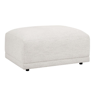Porto Pouffe Feather & Black - Boucle Ivory