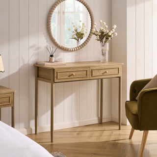 Posy Bobbin Dressing Table - Light Wood – Feather & Black