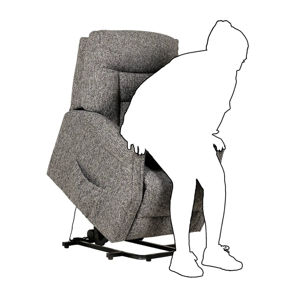 Preston Electric Lift &amp; Rise Chair in Dark Grey – Laura Ashley