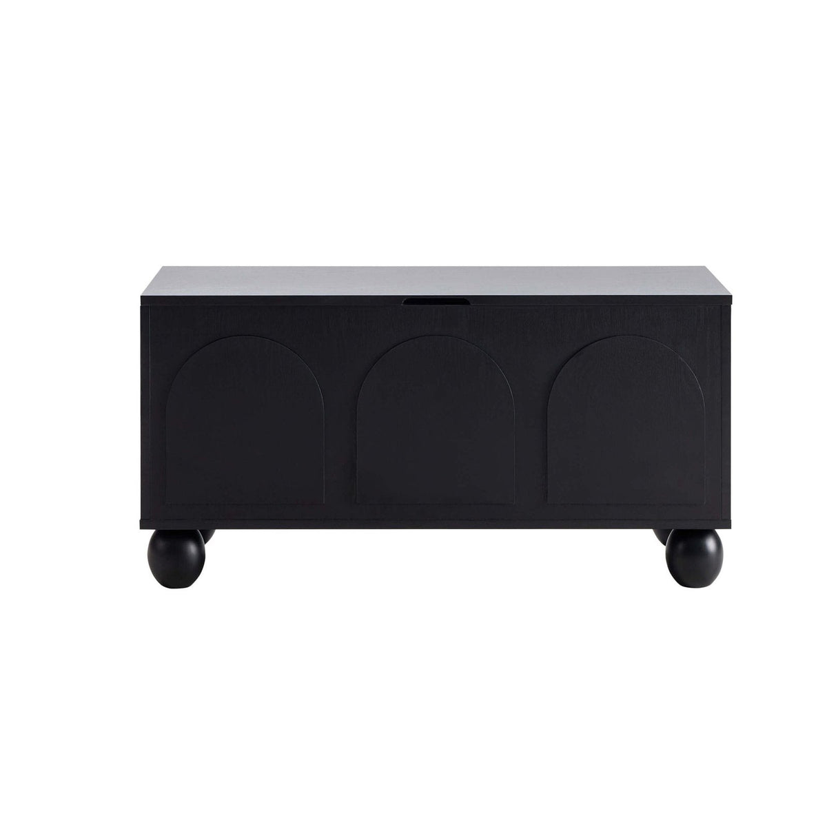 Rachel Arch Front Feather & Black Seated Storage - Black
