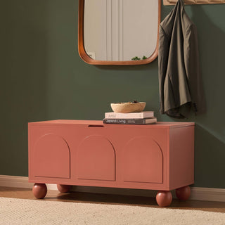 Rachel Arch Front Feather & Black Seated Storage - Terracotta