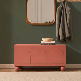 Rachel Arch Front Feather & Black Seated Storage - Terracotta