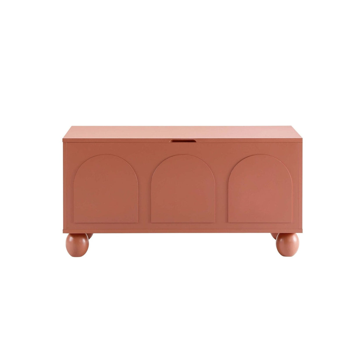 Rachel Arch Front Feather & Black Seated Storage - Terracotta