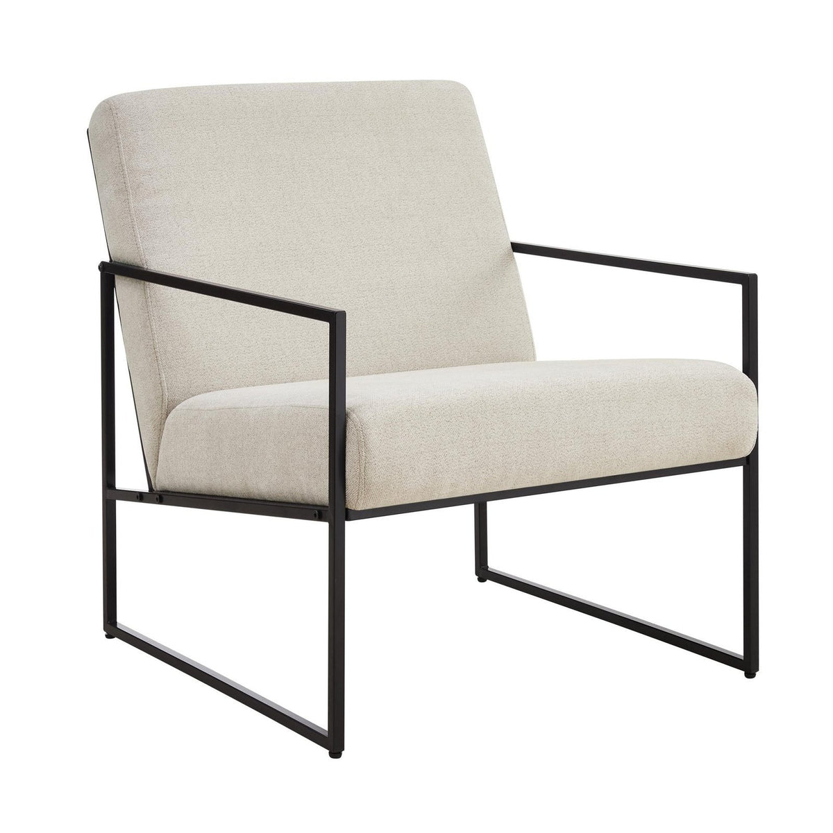 Rae Accent Chair - Light Beige – Black & Feather