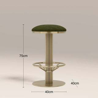 Rafferty Swivel Bar Stool | Olive Green Sustainable Velvet & Brass – Laura Ashley