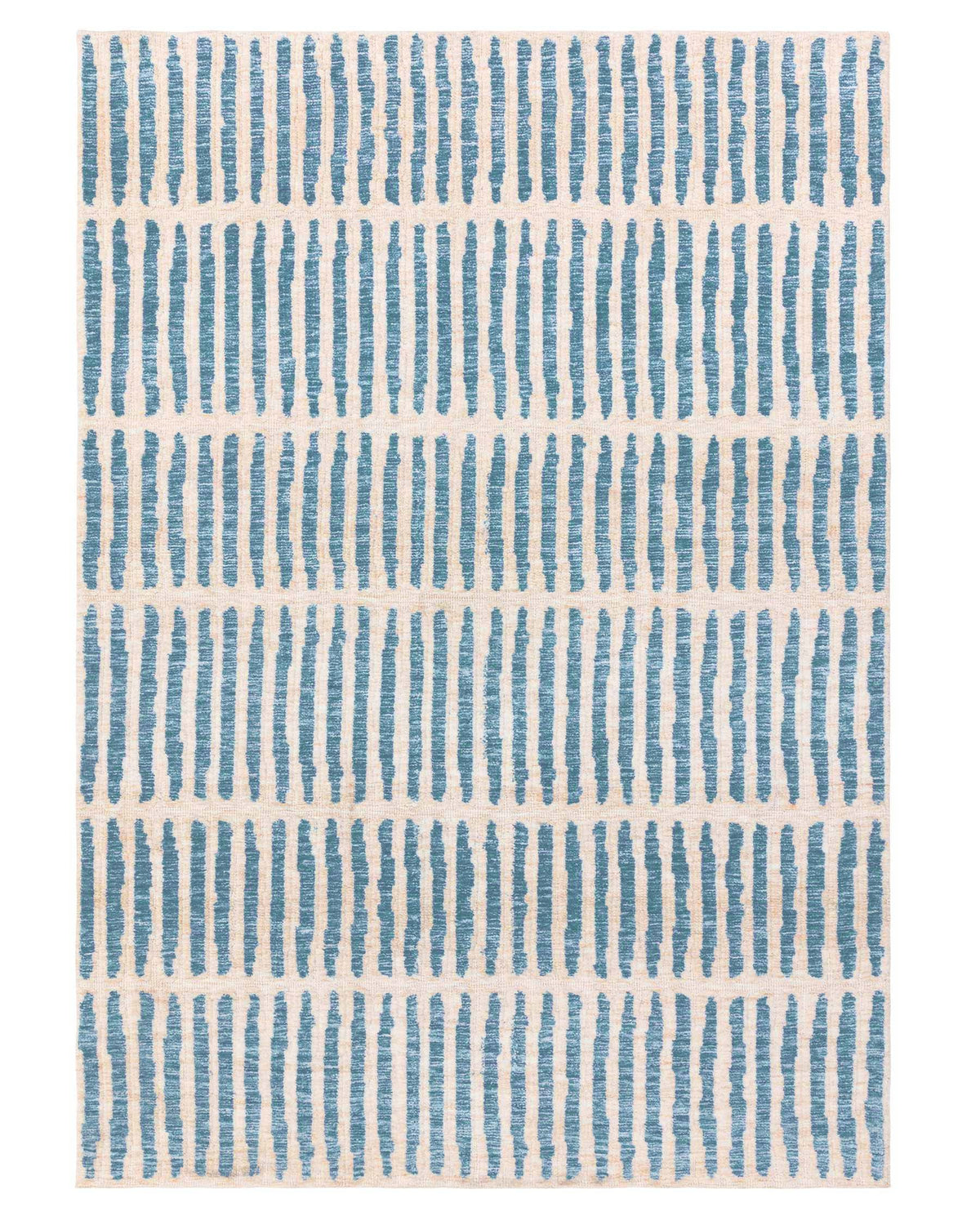 Raine cream and Laura Ashley blue textured medium rug