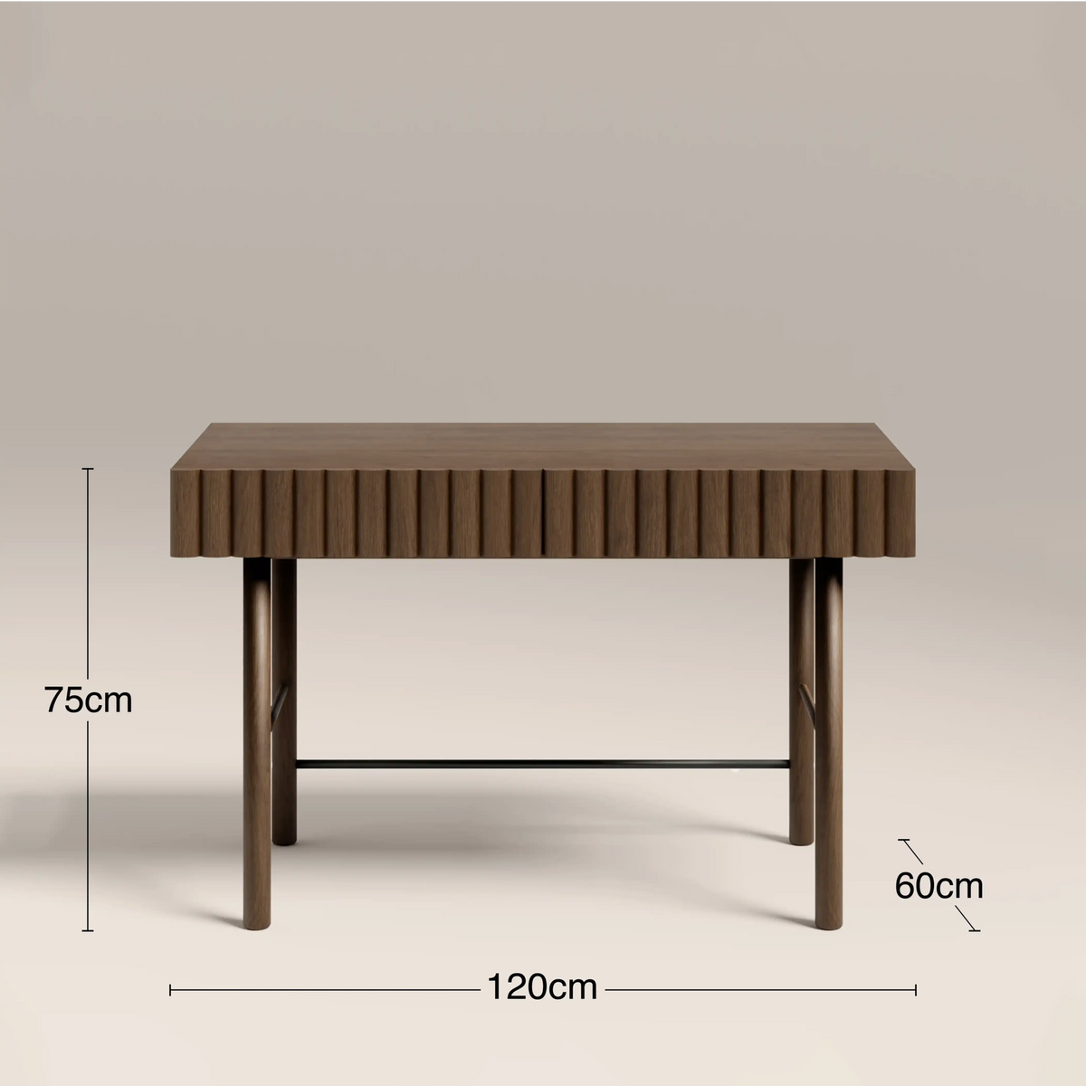 Raphael 2 Drawer Laura Ashley UK Wooden Desk | Walnut