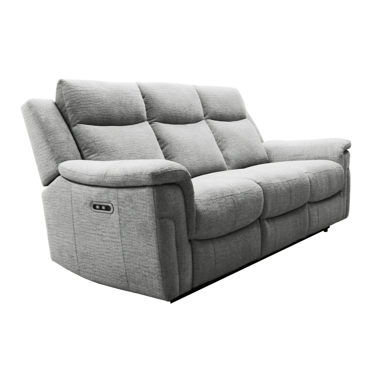 Raven Grey Textured Fabric 3 Seater Power Recliner Sofa – LauraAshley