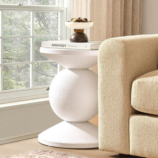 Raya Side Table - Off White – Feather & Black
