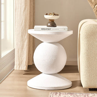 Raya Side Table - Off White – Feather & Black