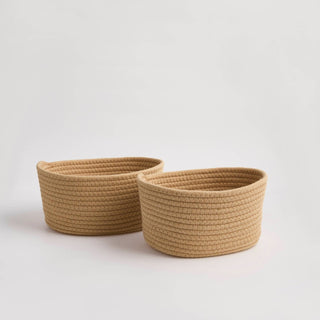 Rope Storage Cube Feather & Black Set - Natural