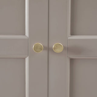 Ruby 3 Door Wardrobe Black & Feather with Drawers - Taupe
