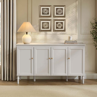 Ruby 4 Door Sideboard - Stone Grey – Black & Feather