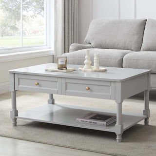 Ruby Coffee Table Feather & Black - Light Grey