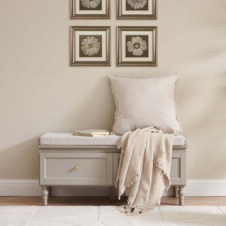 Ruby Storage Cupboard With Seat - Taupe – Feather & Black