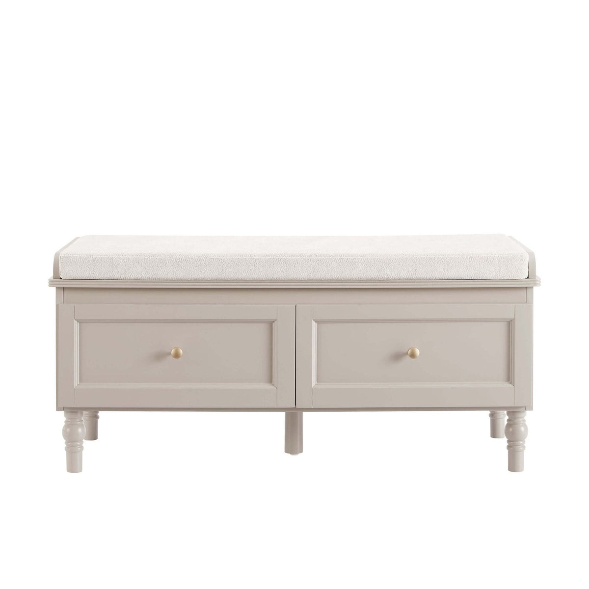 Ruby Storage Cupboard With Seat - Taupe – Feather & Black