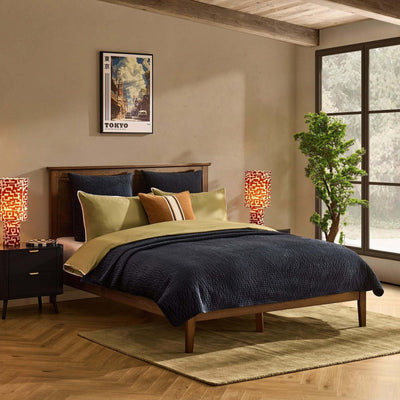 Salcombe Bed Frame - Walnut – Black & Feather