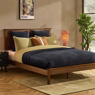 Salcombe Bed Frame - Walnut – Black & Feather