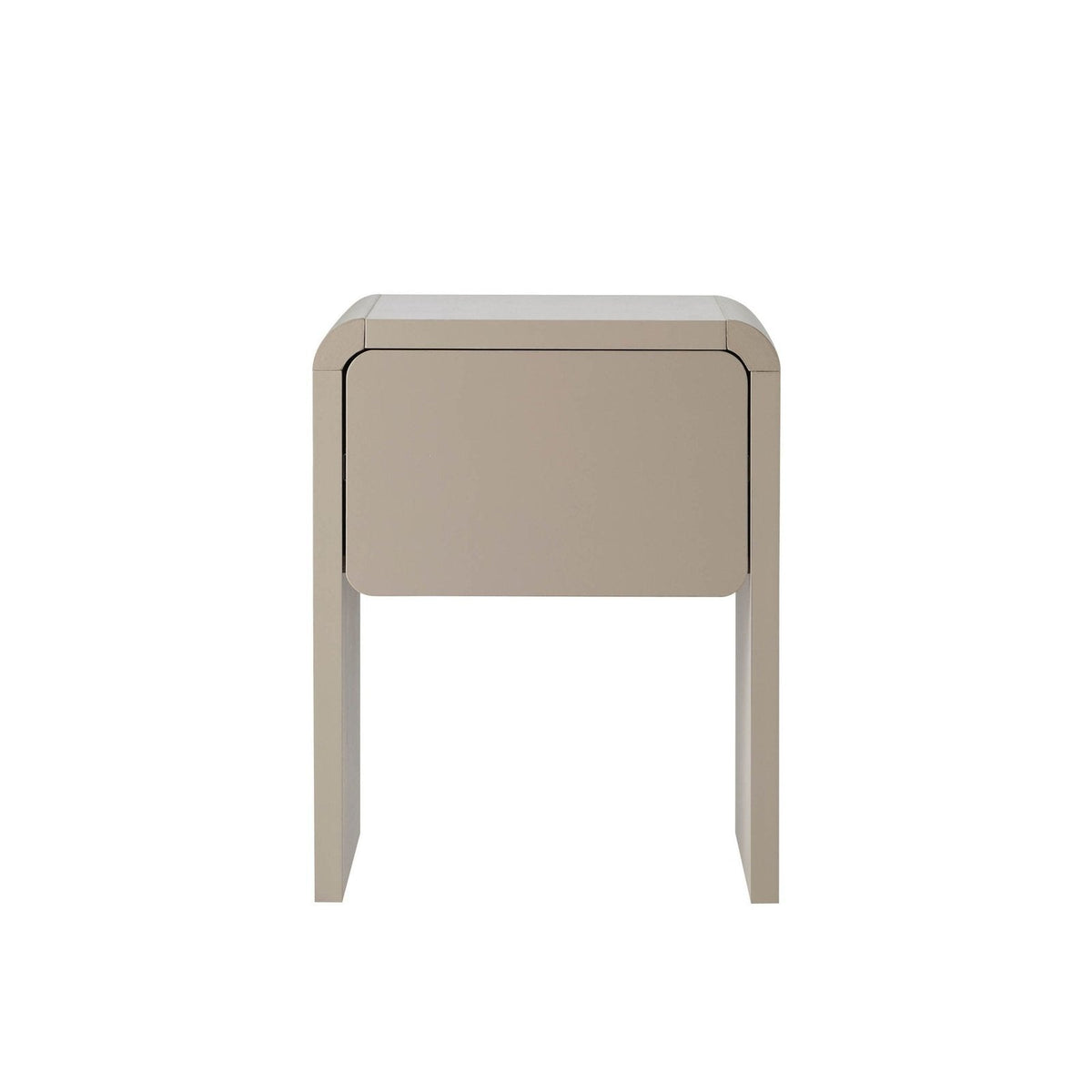Samira Side Feather & Black Table - Taupe