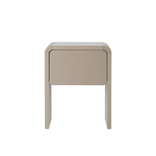 Samira Side Feather & Black Table - Taupe