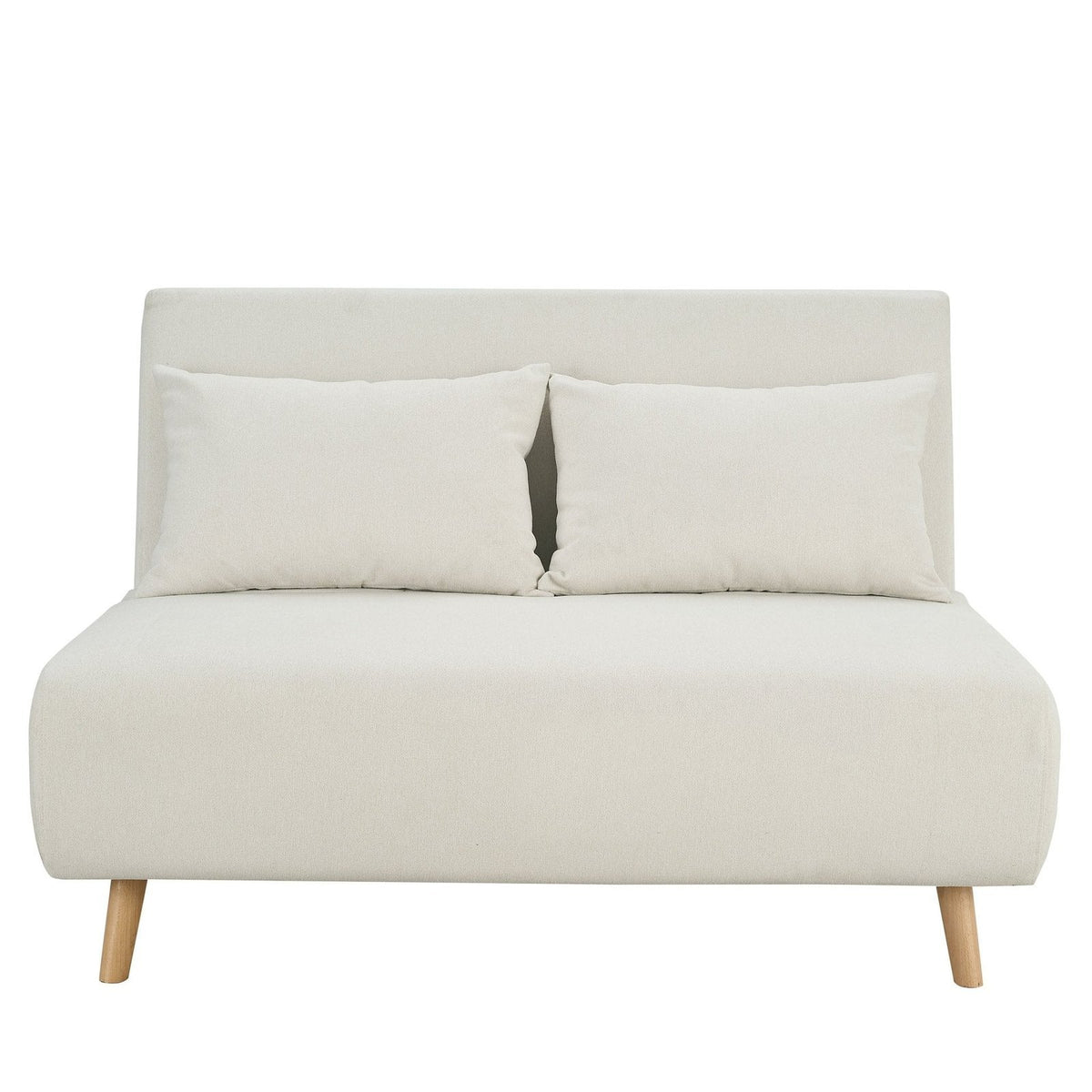 Seattle Double Click Clack Sofa Bed - Cream Linen – Feather & Black