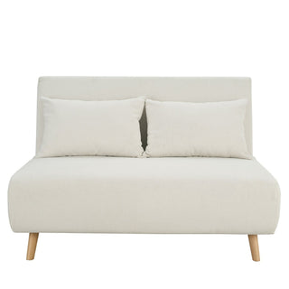 Seattle Double Click Clack Sofa Bed - Cream Linen – Feather & Black