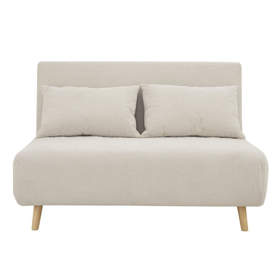 Seattle Double Click Clack Sofa Black & Feather Bed - Corduroy - Pebble