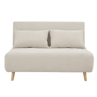 Seattle Double Click Clack Sofa Black & Feather Bed - Corduroy - Pebble