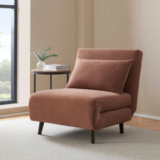 Seattle Single Click Clack Sofa Bed - Mauve – Black & Feather