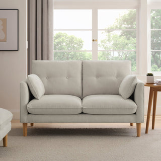 Shoreditch 2 Seater Feather & Black Sofa - Natural