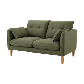 Shoreditch 2 Seater Sofa - Woven Green – Feather & Black