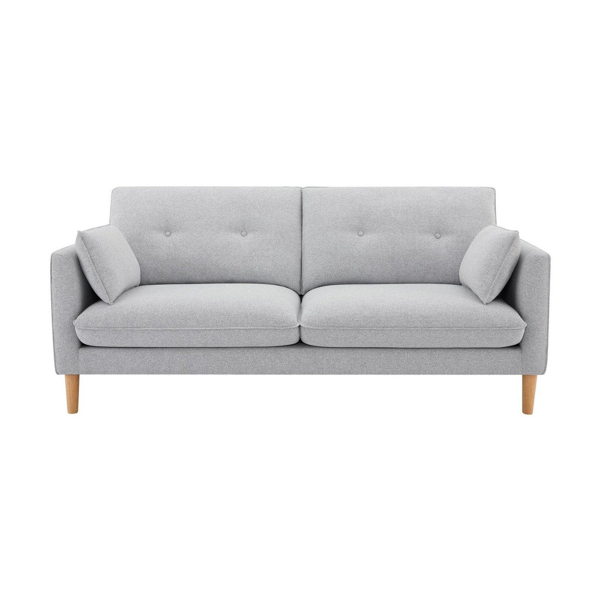 Shoreditch 3 Seater Sofa - Light Grey – Black & Feather