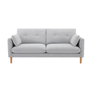 Shoreditch 3 Seater Sofa - Light Grey – Black & Feather