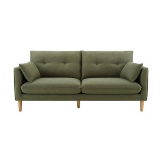 Shoreditch 3 Seater Sofa - Woven Green – Feather & Black
