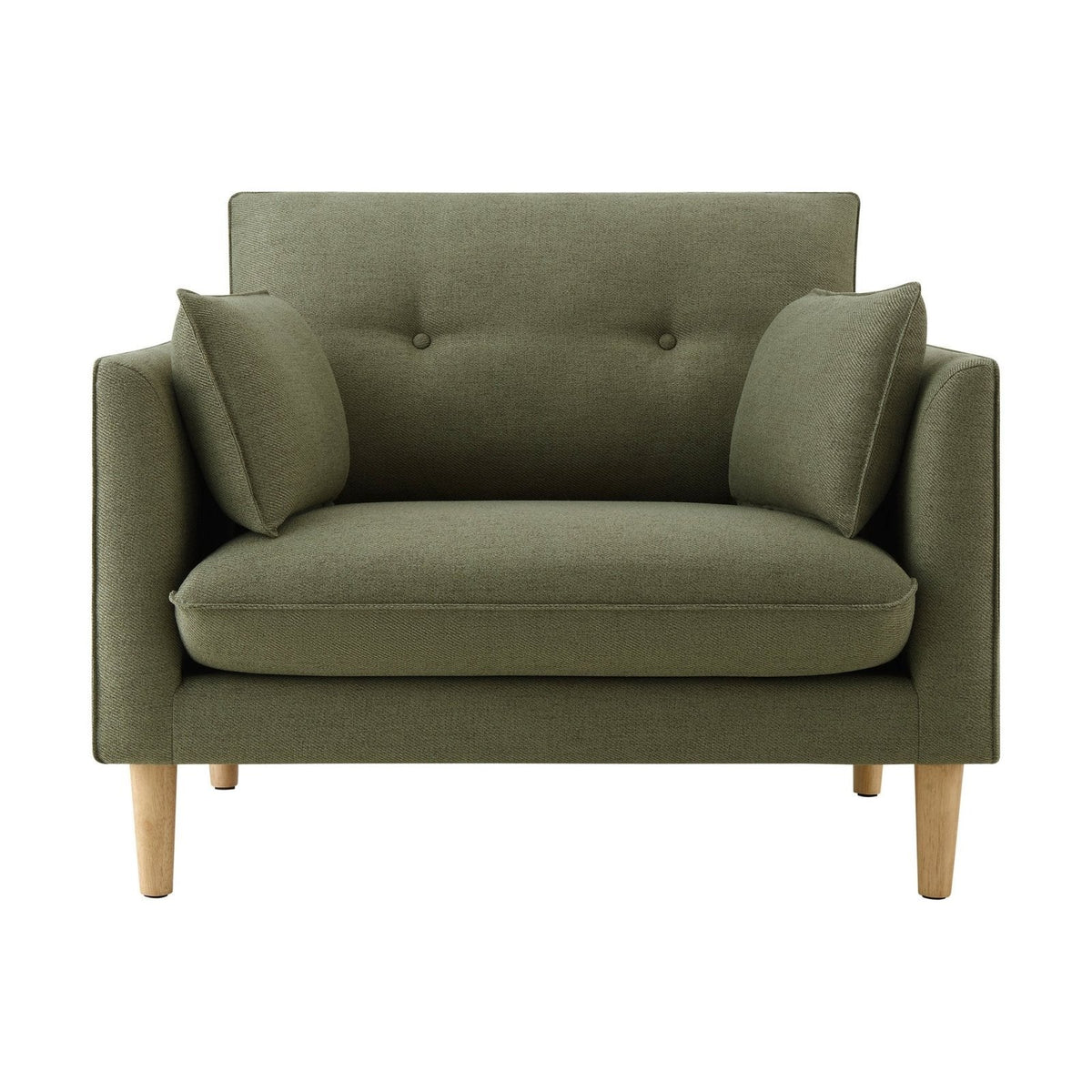 Shoreditch Loveseat Black & Feather - Woven Green